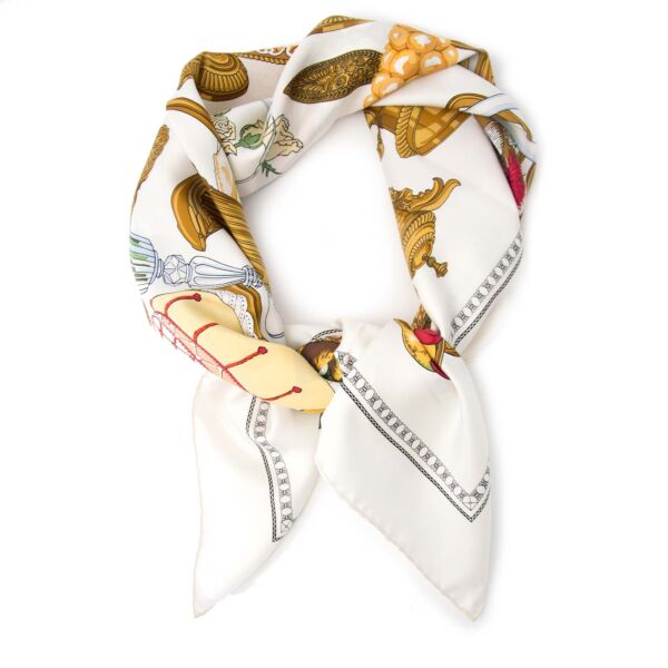 Hermes Carré Diner Silk Scarf