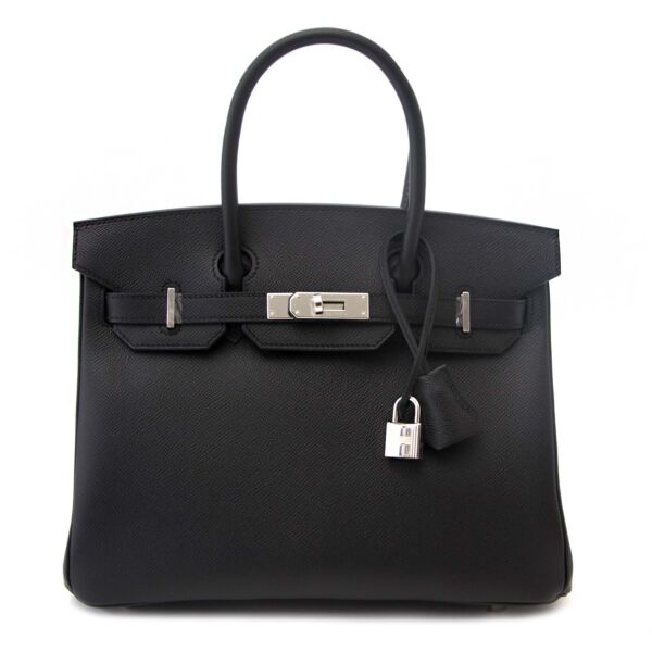 shop online your luxury secondhand Never Used Hermes Birkin 30 Black Epsom PHW