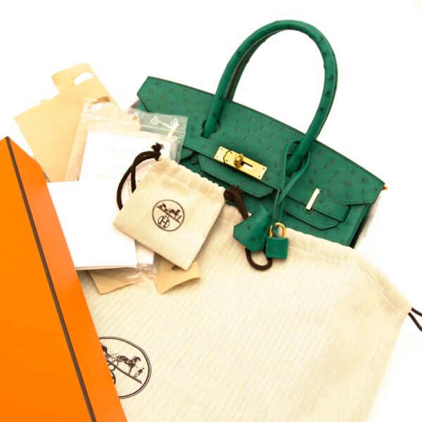 Hermès Birkin 30 Vert Vertigo Ostrich GHW