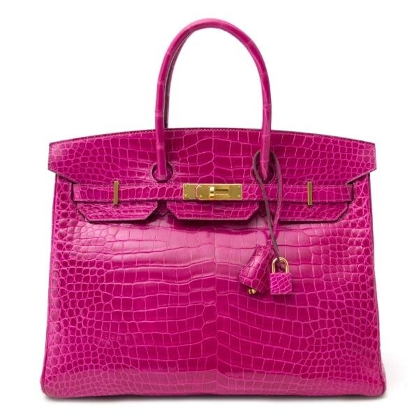 Hermès Birkin 35 rose sheherazade porosus ghw now online at labellov.com 100% authentic desinger luxury
