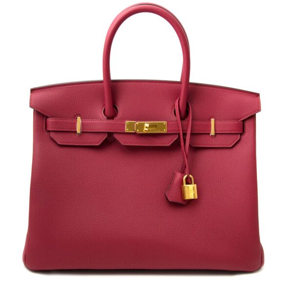 shop safe and secure online at labellov.com Hermès Birkin 35 Togo Rouge Grenat GHW