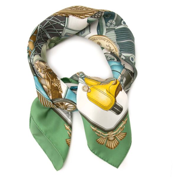 Buy authentic hermès carré automobile scarf at labellov vintage fashion webshop belgium