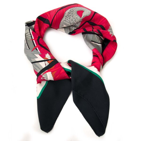 Buy authentic secondhand Hermès cols verts scarf at Labellov vintage fashion webshop belgium antwerp