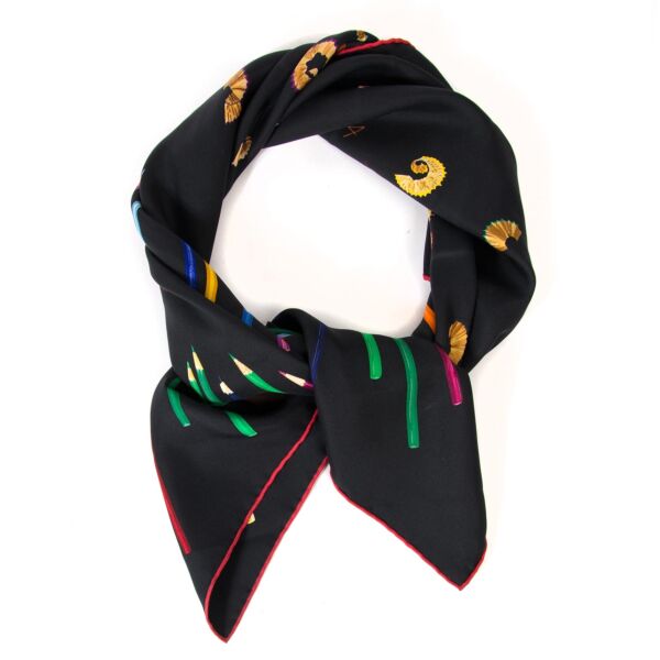 Hermès Carré Silk Scarf "A Vos Crayons"