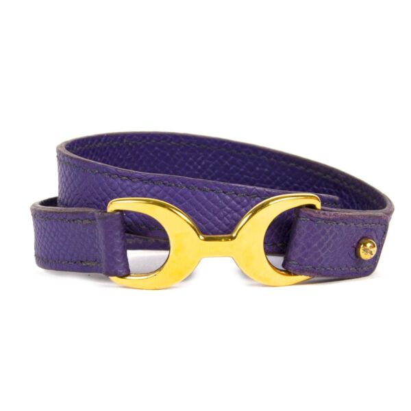 Hermès Purple Pavane Double Tour Bracelet