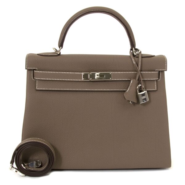 shop safe and secure online at labellov.om Hermès Kelly 32 Togo Etoupe PHW