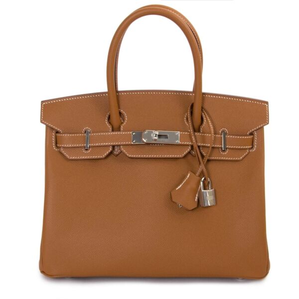 Hermès Birkin 30 Epsom Gold PHW for sale at Labellov secondhand luxury in Antwerp