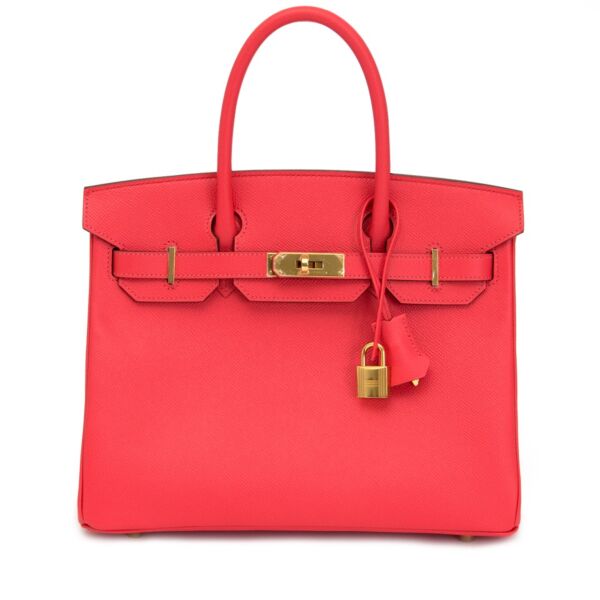 acheter en ligne pour le meileur prix sac a main Brand New Hermes Birkin 30 Epsom Rose Jaipur GHW  