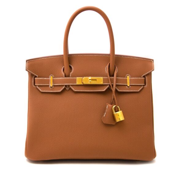 koop veilig online aan de beste prijs Brand New Hermes Birkin 30 Gold Togo GHW online webshop labellov .com