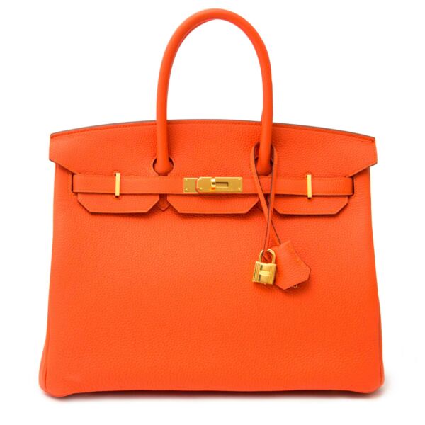 op zoek naar een hermes birkin tas ghw togo orange feu? U kan hem zo kopen bij labellov.com zonder wachtlijst!