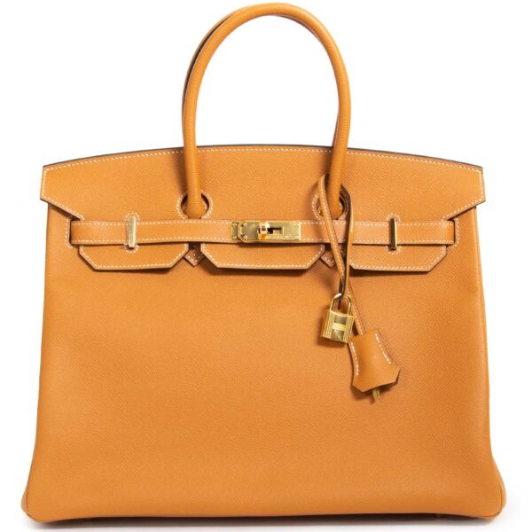 Hermès Birkin 35 Veau Epsom Toffee GHW for the best price at Labellov secondhand luxury