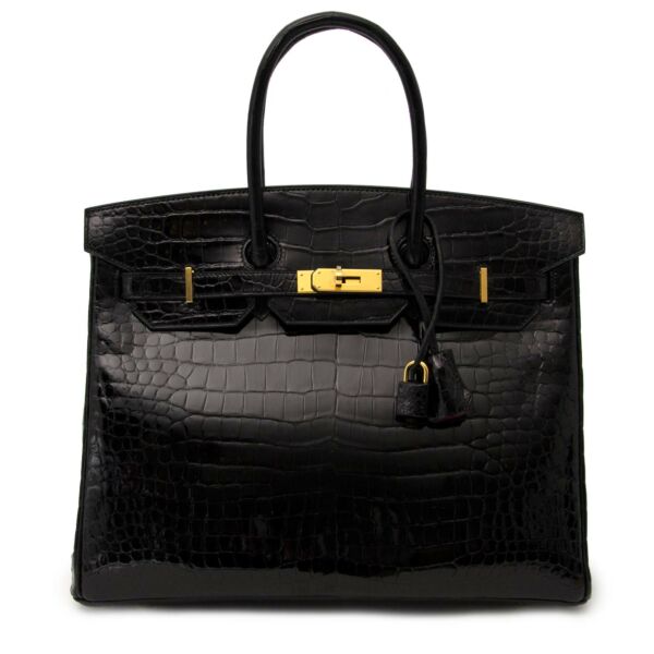 hermesbikrin35 crocodile porosus black rouge now online at labellov.com in antwerp