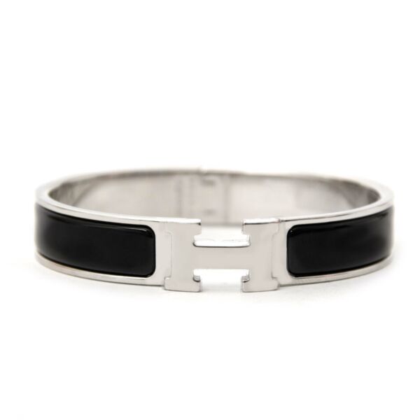 koop veilig online aan de beste prijs jou tweedehands Never Used Hermes Black H Bracelet