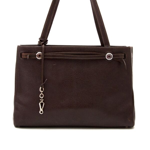 Hermes Brown Leather Her Bag Cabas Tote for the best price available online.