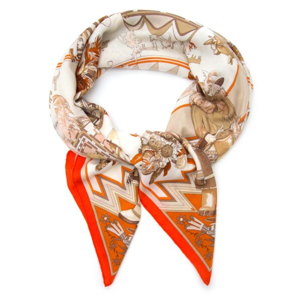 Hermes Carré shawl Cashmere And Silk Kachinas Scarf