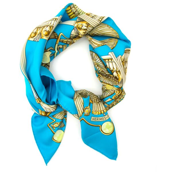 hermès carré scarabées et pectoraux scarf now for sale at labellov vintage fashion webshop belgium