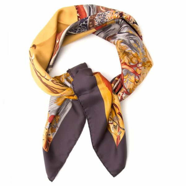 Beautiful Hermès Carré silk scarf Kuggor tree 