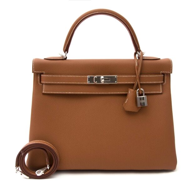 Hermès kelly 32 togo gold phw now online at labellov.com 100% authentic