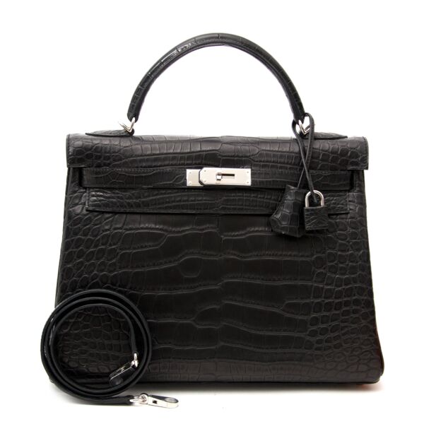 brand new hermes kelly 23 black matte aligator phw now online at labellov.com 