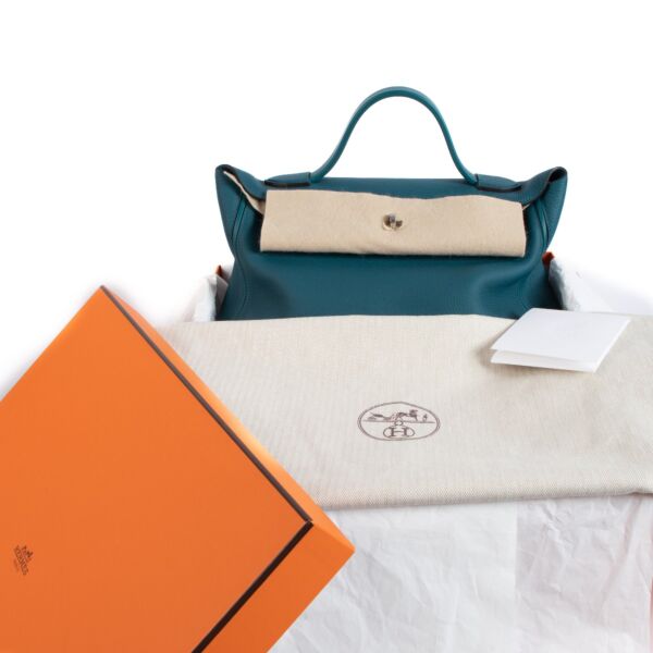 Hermès 24/24 35 Vert Bosphore Togo PHW