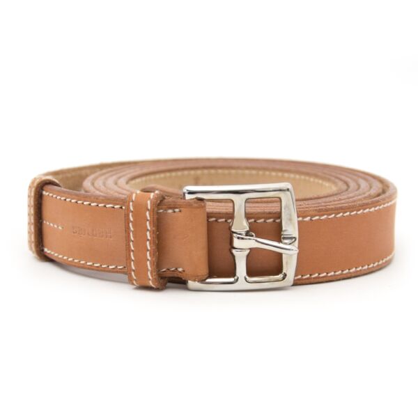 Hermès Natural Double Tour Belt now online at labellov.com for the best price