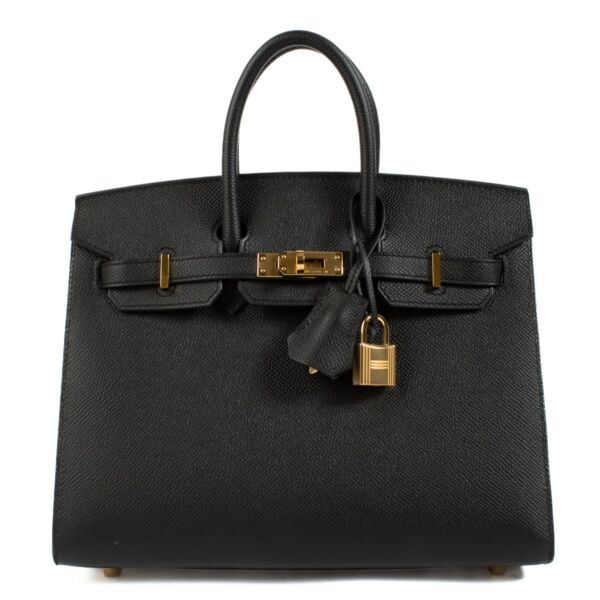 hermes birkin sellier, hermes sellier bikrin 25, hermes birkin 25 noir, hermes birkin 25 veau epsom, Hermès Birkin sellier 25 Black Epsom GHW