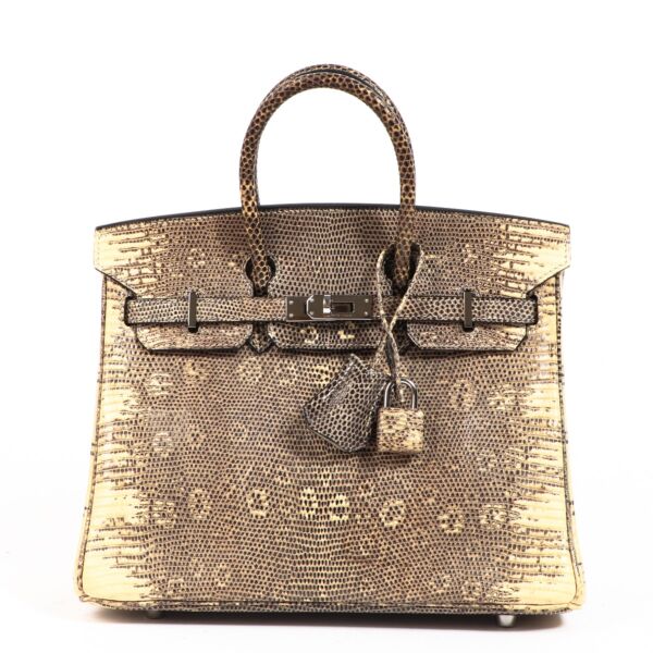 Hermès Birkin 25 Ombre Lizard Palladium Hardware