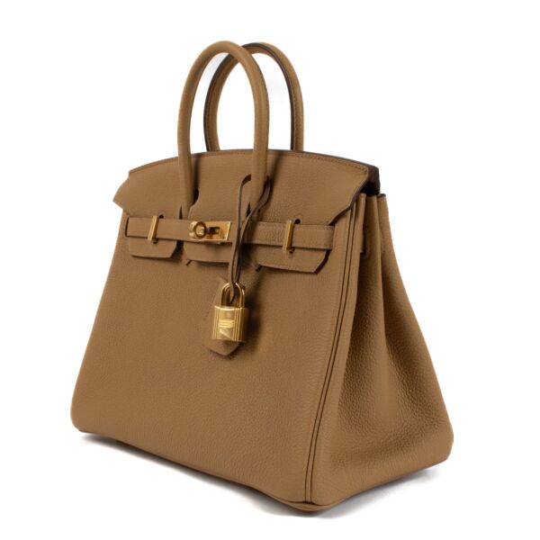 Hermès Birkin 25 Biscuit Togo GHW