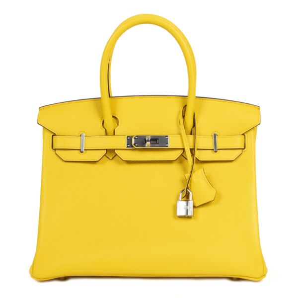 Hermès Birkin 30 Jaune de Naples Taurillon Novillo PHW