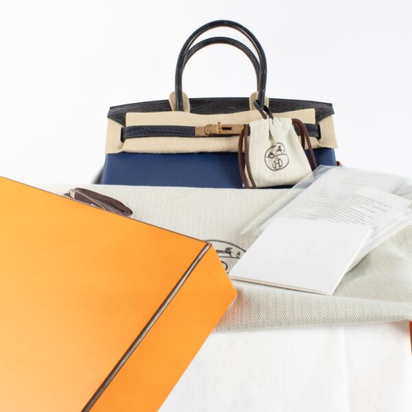 Hermès Birkin 30 Touch Bleu Saphir/Bleu Marine Novillo/Alligator GHW