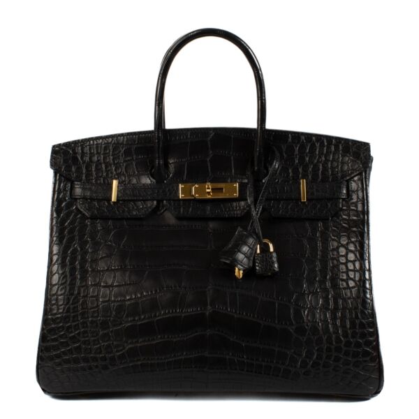 Hermès 2017 Birkin 35 Black Mat Alligator