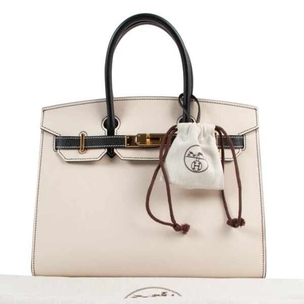 Hermès Birkin 30 HSS Craie With Black Epsom Sellier GHW Sellier