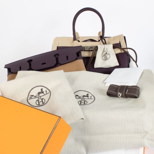 Hermès Birkin 30 3 En 1 Cassis/Chai Togo/Toile Militaire/Swift PHW