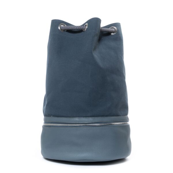 Hermès Blue Marin Drawstring Bucket Bag te kopen aan de beste prijs
