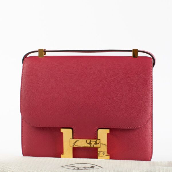 Hermès Constance 24 Rose Mexico Evercolor GHW