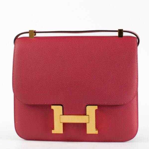 Hermès Constance 24 Rose Mexico Evercolor GHW