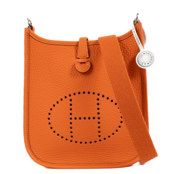 Hermès Orange Feu Evelyne 16 Feu Clemence PHW
