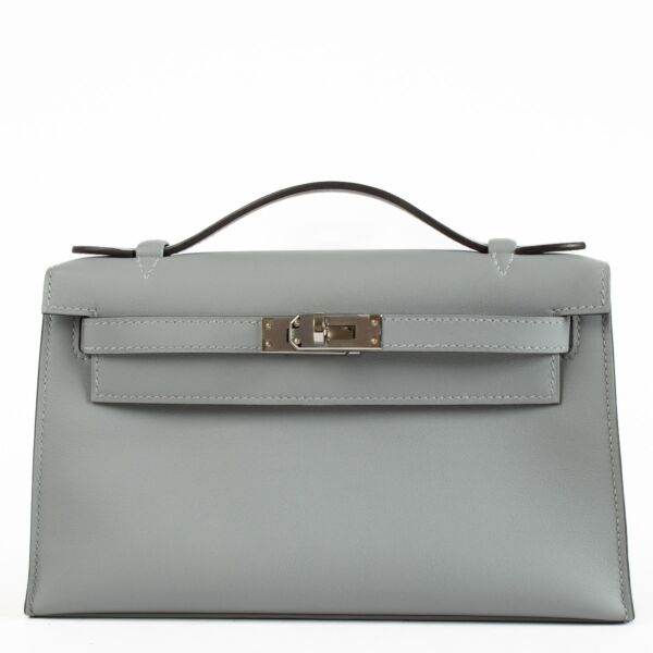 Hermès Kelly Mini Pochette Gris Pantin Swift PHW