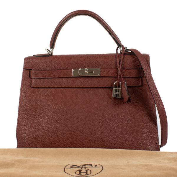 Hermès Kelly Sellier 32 Rouge H Togo PHW