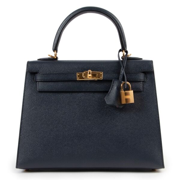 Hermès Kelly 25 Blue Nuit Epsom GHW