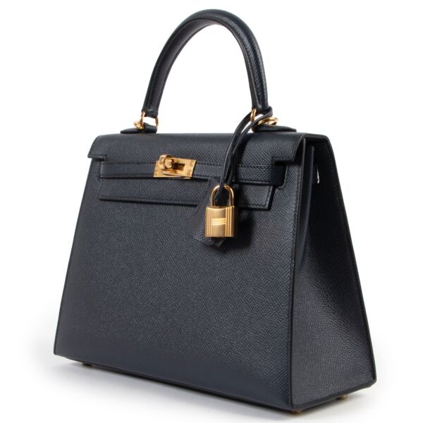 Hermès Kelly 25 Navy blue Epsom GHW