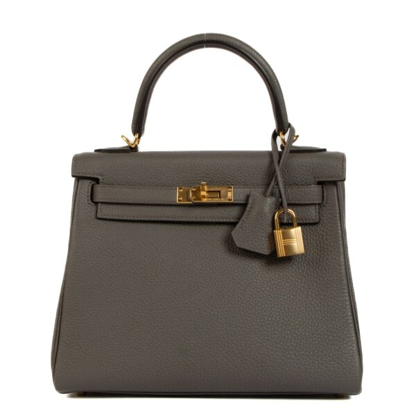 Hermès 2022 Kelly 25 Gris Etain Togo