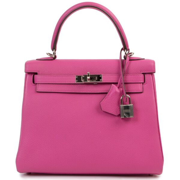 Hermès Magnolia Togo Kelly 25 Retourne  shop safe online 100% authentic 
