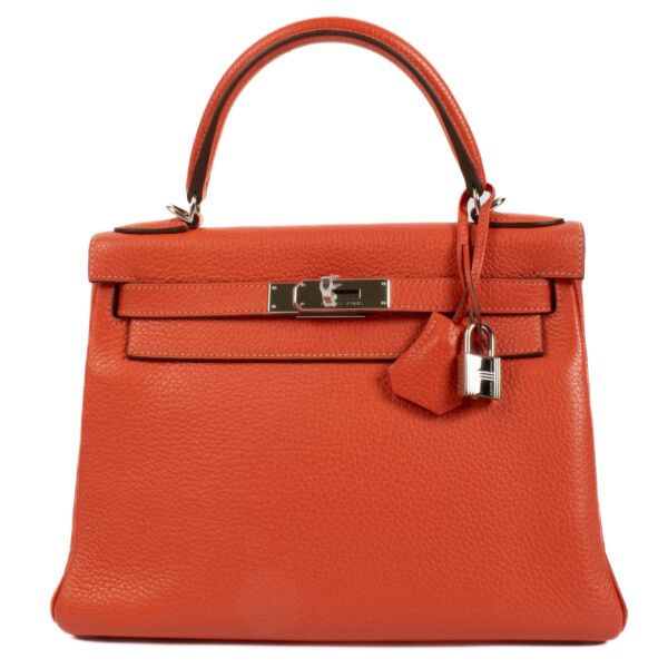 Hermès Kelly 28 Rouge Pivoine Togo PHW
