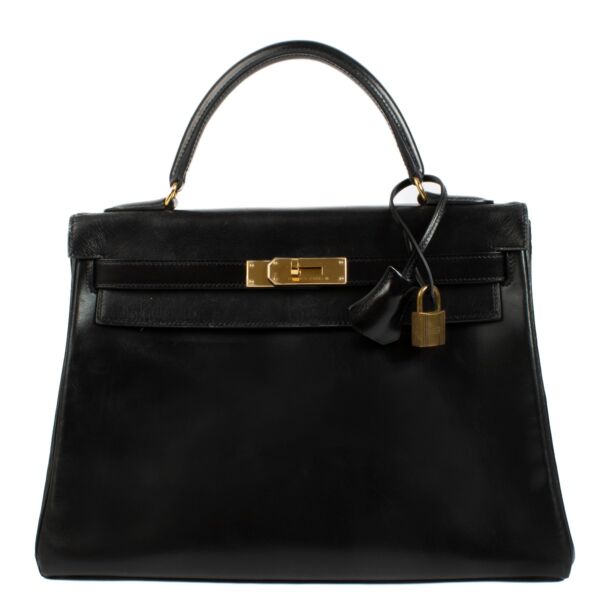 Hermès Kelly 32 Box Black GHW