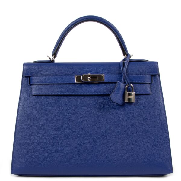 Hermès Kelly 32 Blue Electric Epsom PHW
