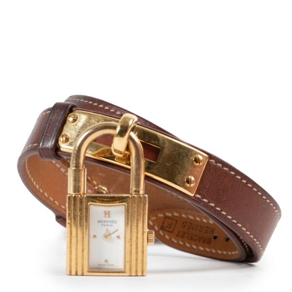 Shop safe online at Labellov in Antwerp this 100% authentic second hand Hermès Brown Kelly Watch