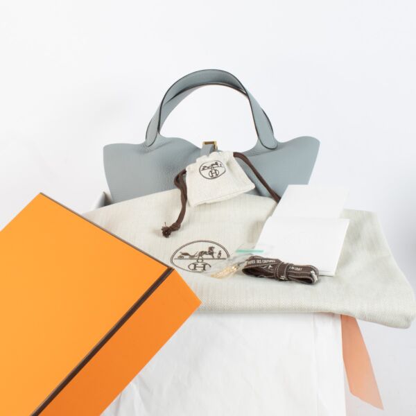 Hermès Picotin Lock 22 Gris Pantin Clemence GHW