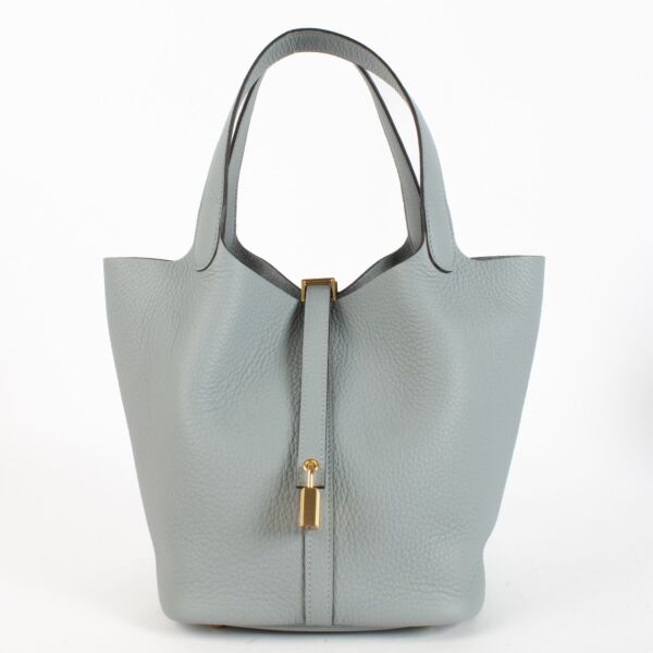 Hermès Picotin Lock 22 Gris Pantin Clemence GHW