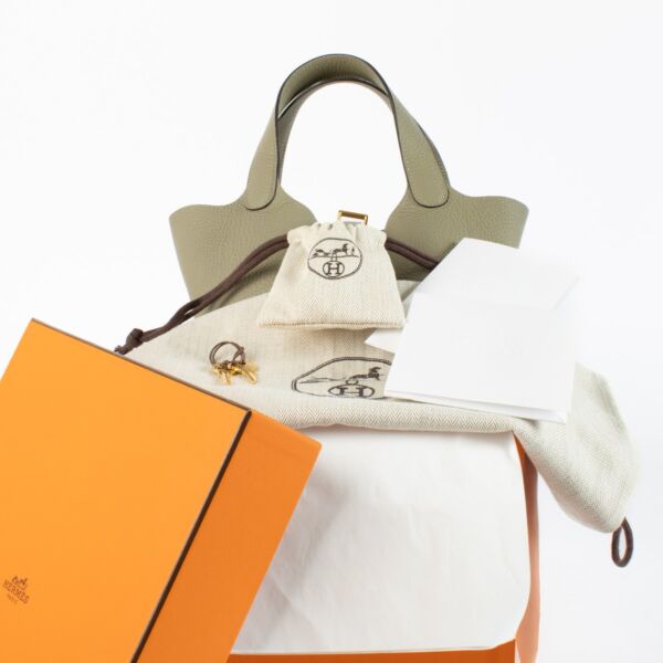 Hermès Picotin Lock 18 Sauge Clemence GHW